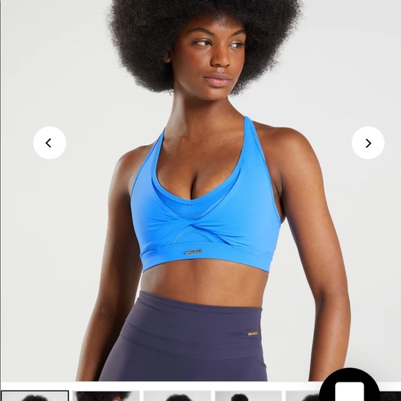 Gymshark Mesh Sports Bra - Whitney Simmons V4 - optimist blue - Picture 4 of 8